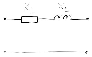 Ekvivalentskjema luftlinje uten driftskapasitans
